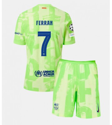 Barcelona Ferran Torres #7 Tredje Kläder Barn 2024-25 Kortärmad (+ Korta byxor)